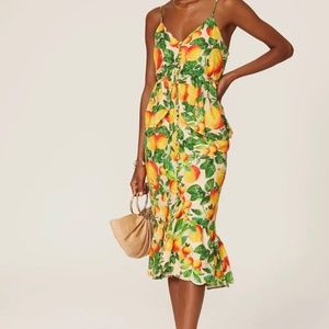 Like New FARM RIO Sands Linen Midi Dress Size Small